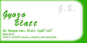 gyozo blatt business card